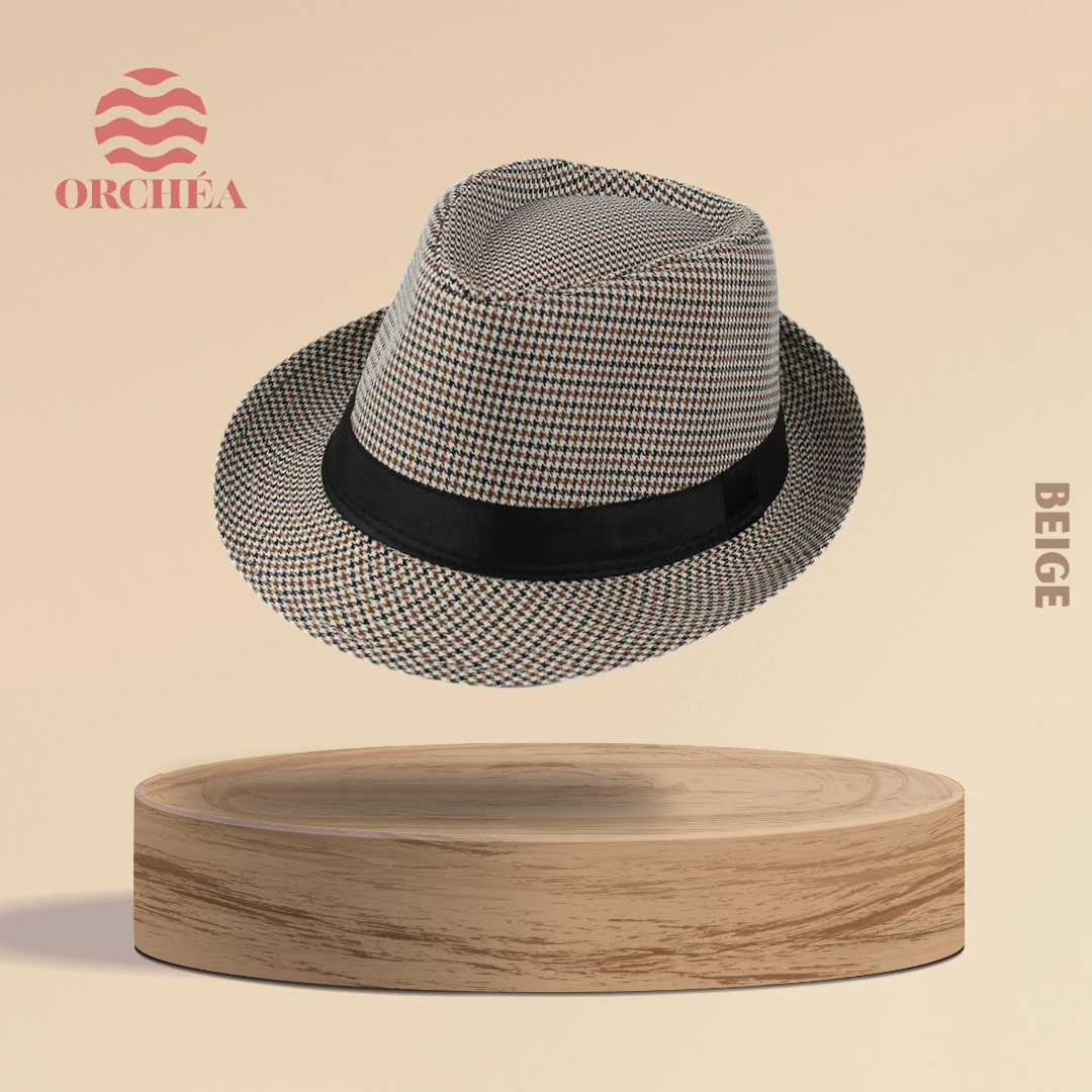 Chapeau Fédora Pied-de-poule