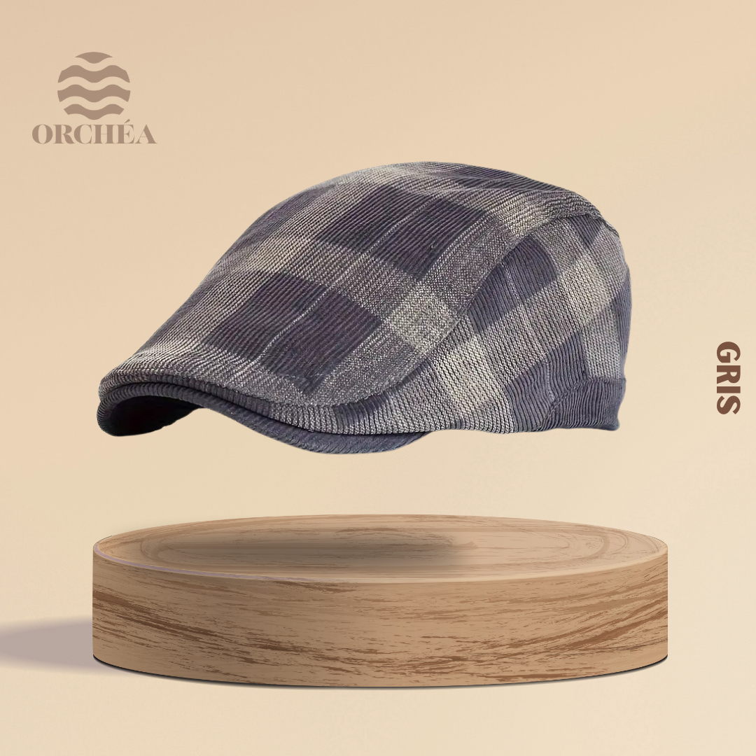 Casquette Damier effet Velours côtelé