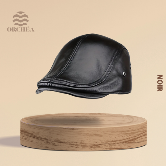 Béret ajustable Cuir