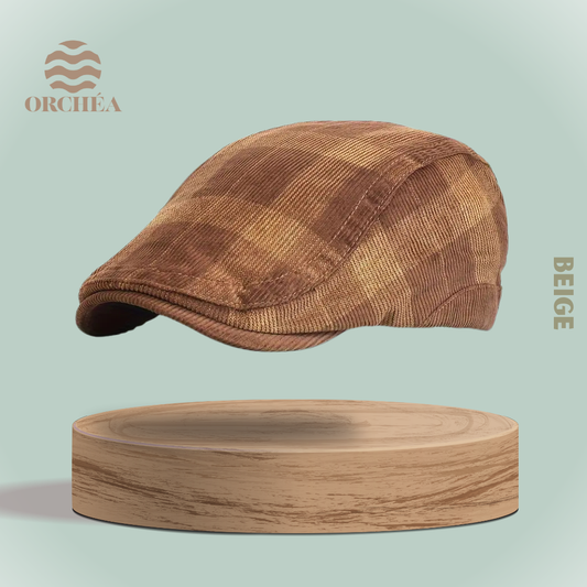 Casquette Damier effet Velours côtelé