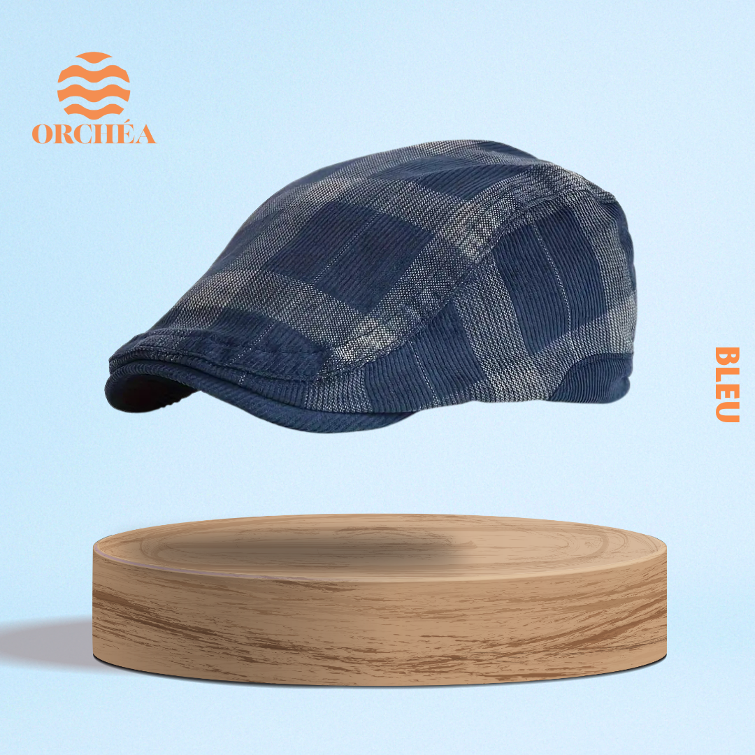 Casquette Damier effet Velours côtelé