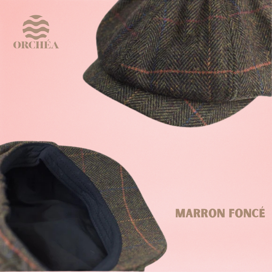 Béret Gavroche à Chevrons en Laine