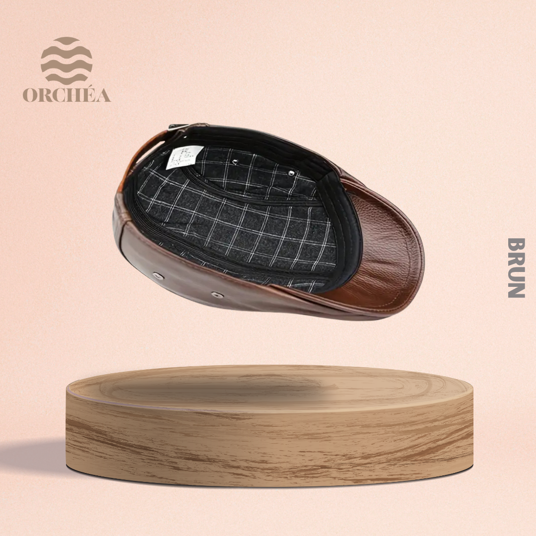 Béret ajustable Cuir