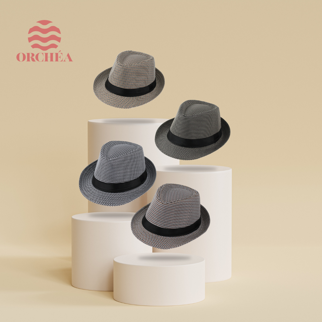 Chapeau Fédora Pied-de-poule