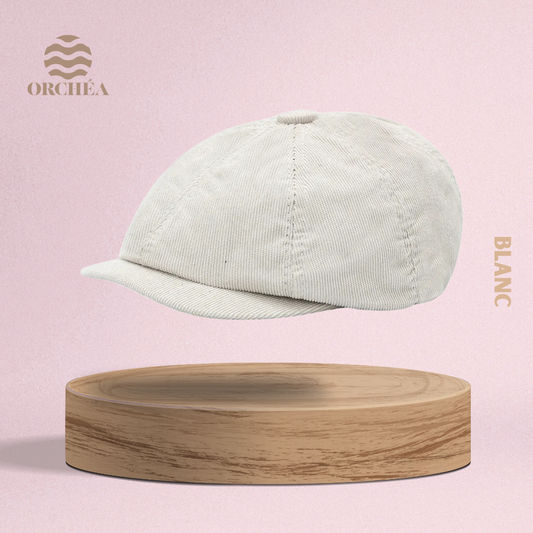 Béret Gavroche effet Velours Côtelé