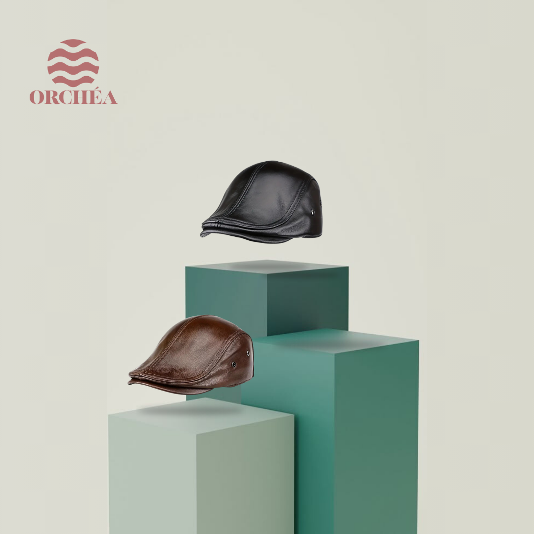 Béret ajustable Cuir