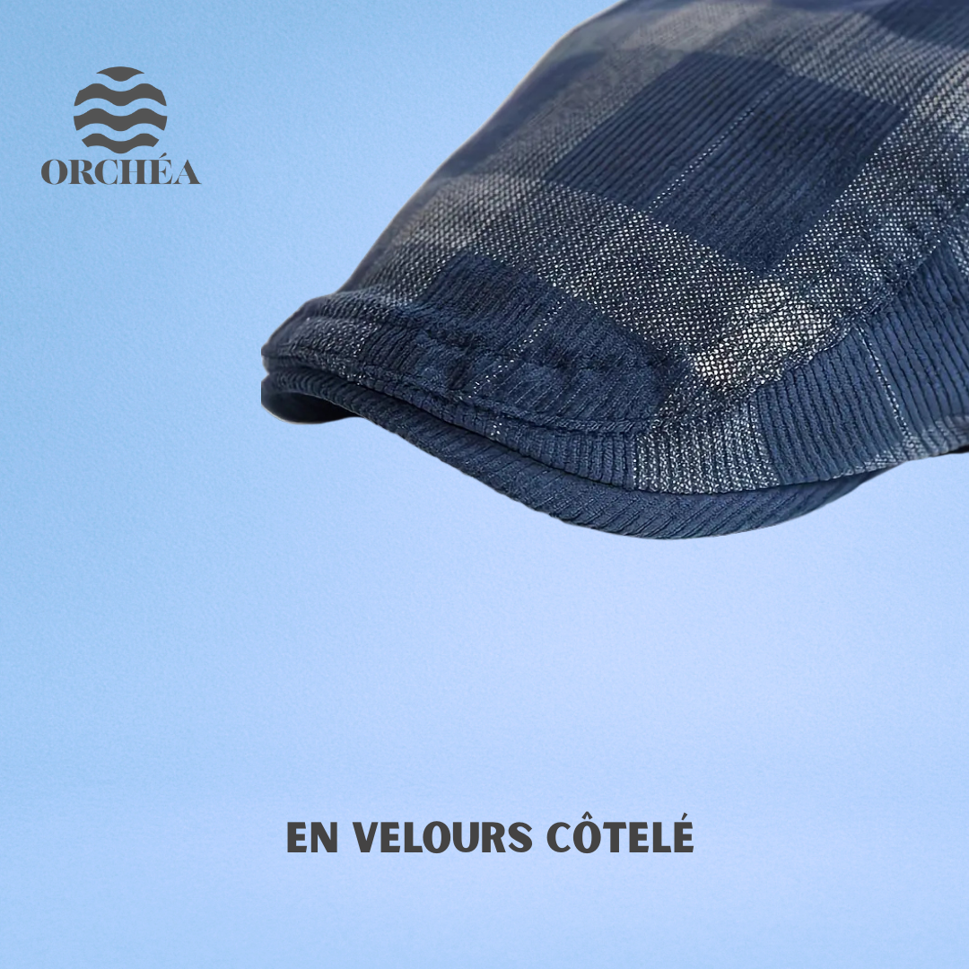 Casquette Damier effet Velours côtelé