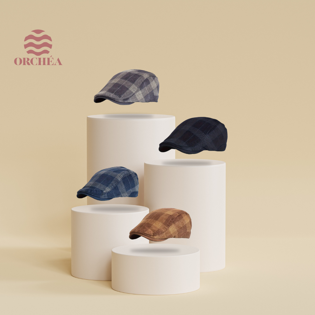 Casquette Damier effet Velours côtelé