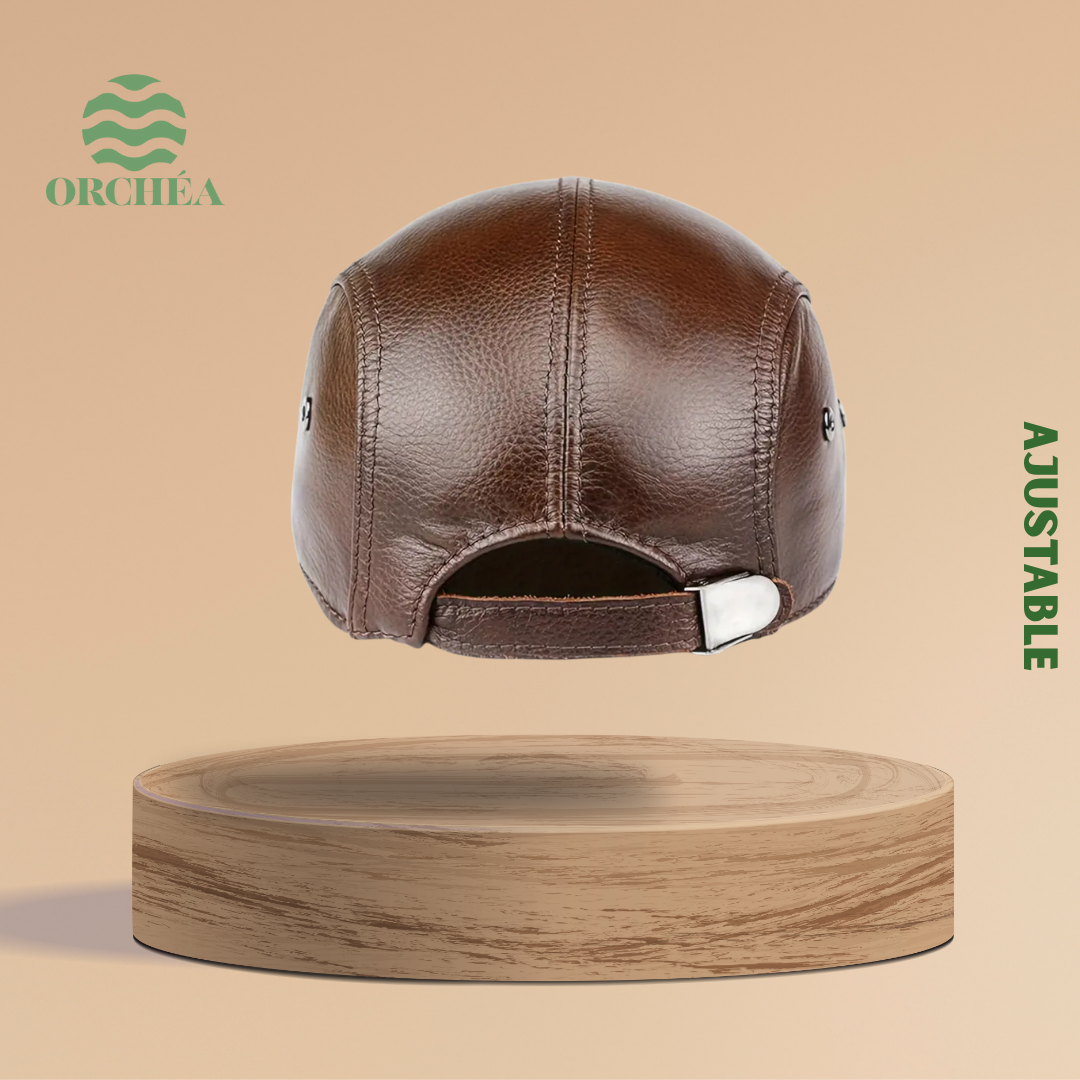 Béret ajustable Cuir