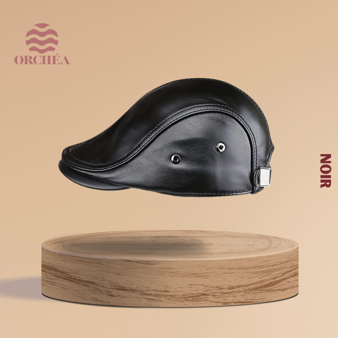 Béret ajustable Cuir