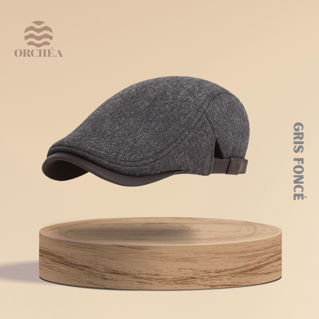 Béret ajustable Langue de Canard en Laine