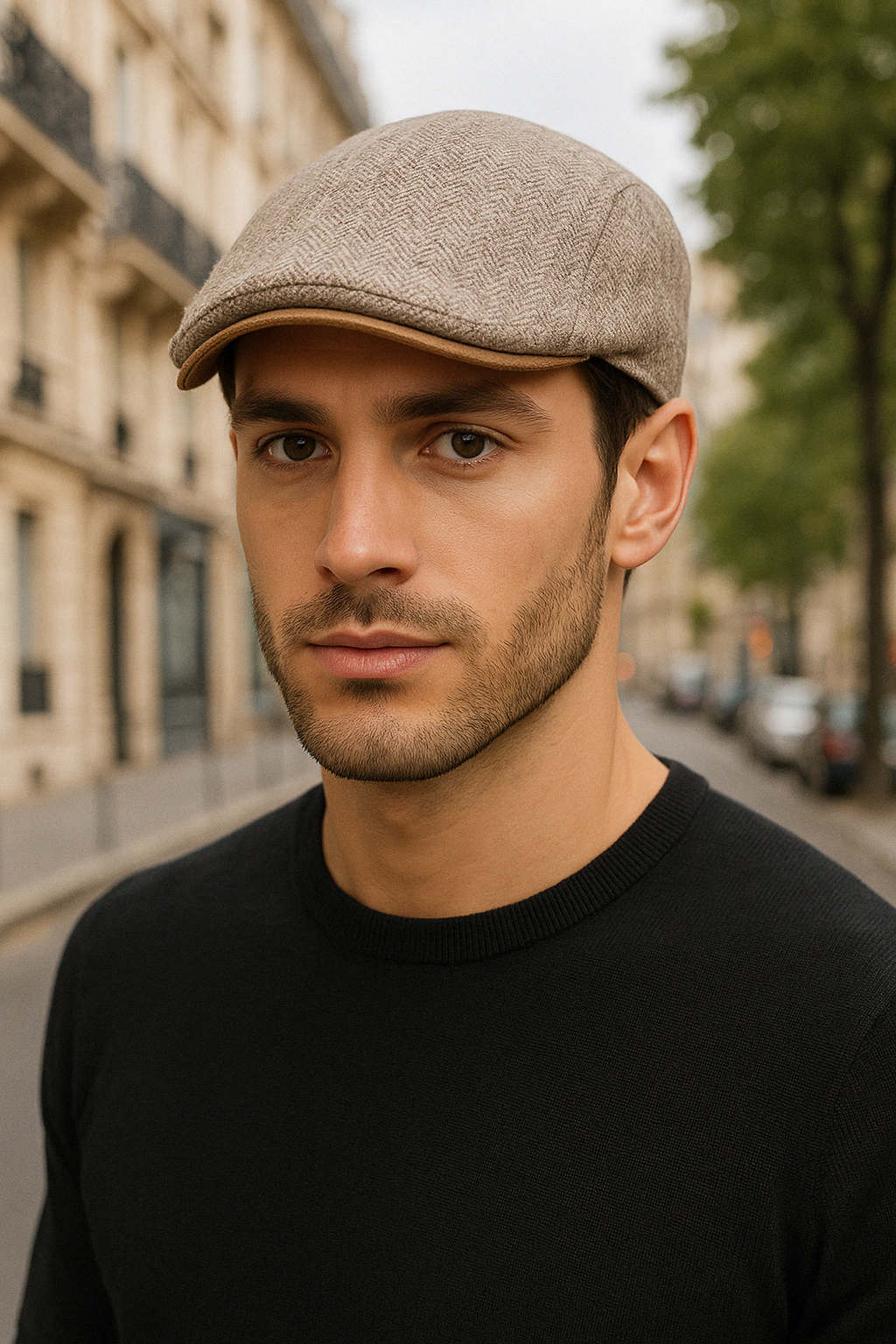 Béret ajustable Langue de Canard en Laine