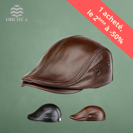 Béret ajustable Cuir