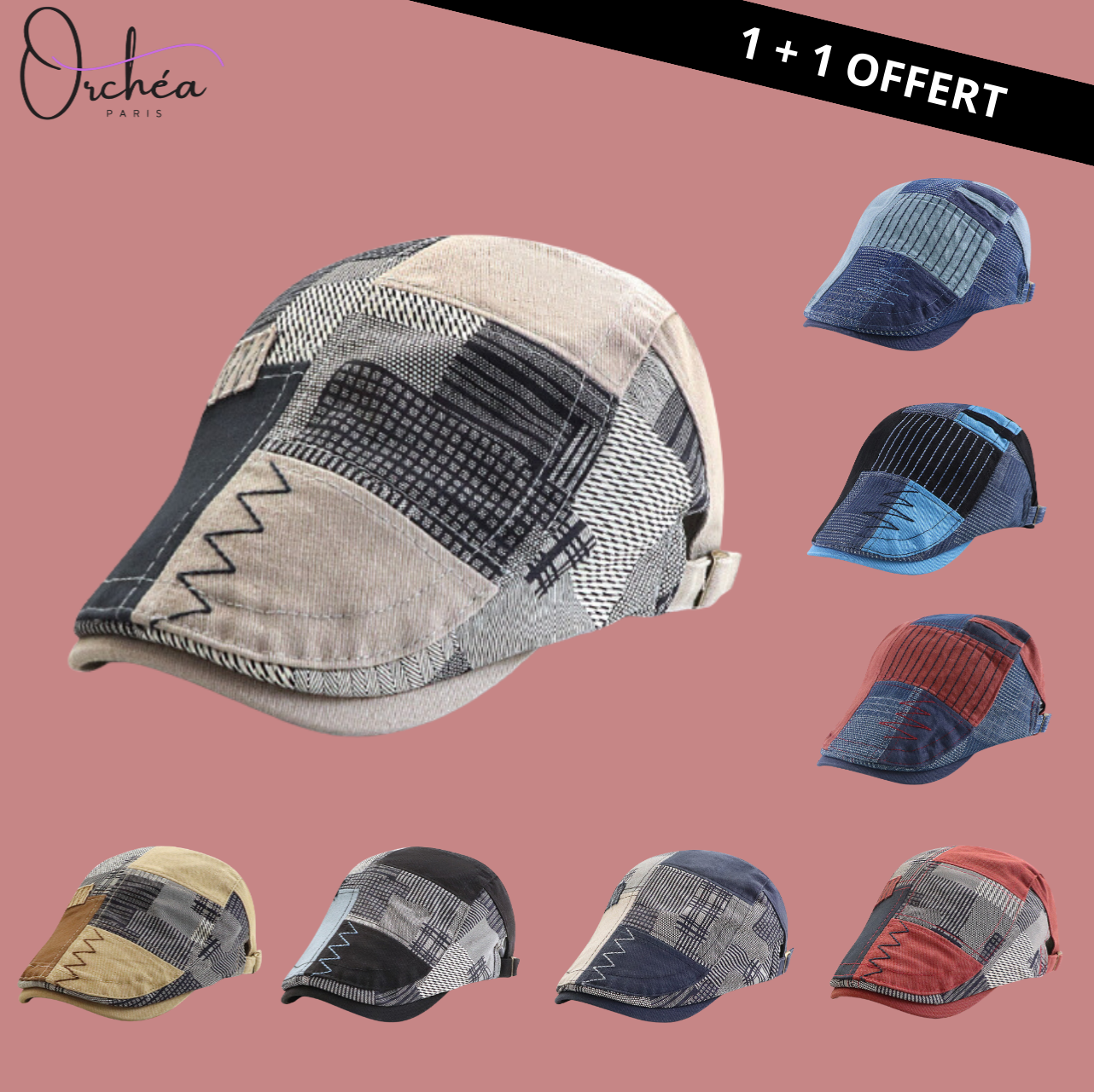 Béret ajustable Urban Patchwork