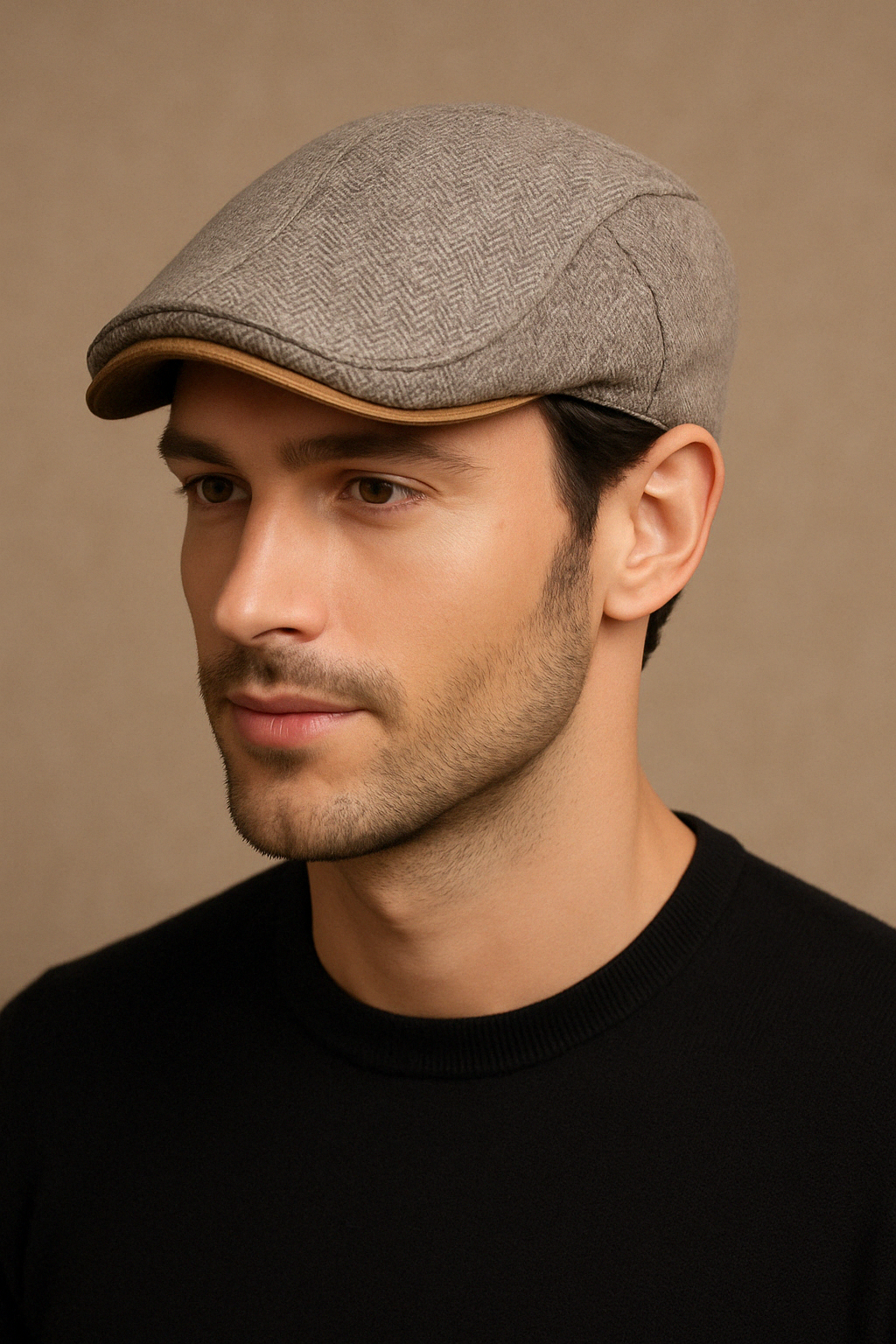 Béret ajustable Langue de Canard en Laine
